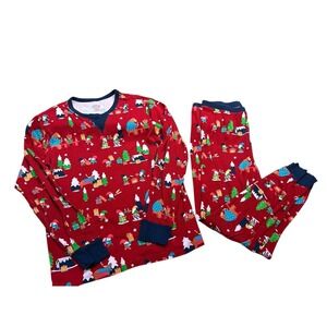 Wondershop Gnomes Woodland CHRISTMAS Pajama Set 100% Cotton Men's Size Medium